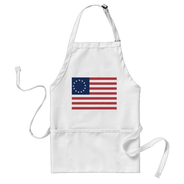 Delantal Apron de diseño de bandera de Betsy Ross (Frente)
