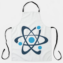 Delantal Apron de diseño de ciencia de Átomo azul