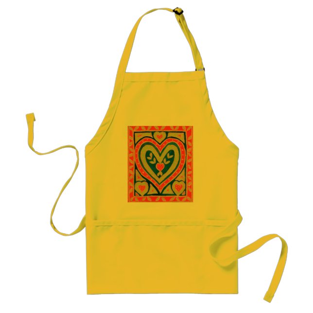 Delantal Apron de diseño de corazón (Frente)