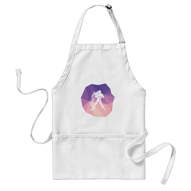 Delantal Apron de diseño de efecto 3d del signo de Aquarius (Frente)