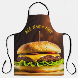 Delantal Aprón de diseño de hamburguesa personalizado