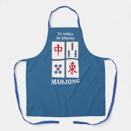 Delantal Apron de diseño de mosaicos de juegos de Mahjong