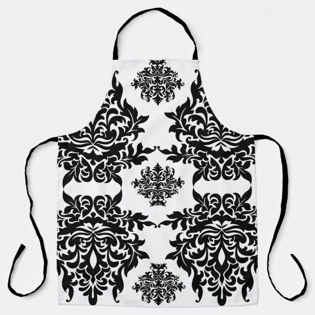Delantal Apron de diseño gótico negro (Anverso)