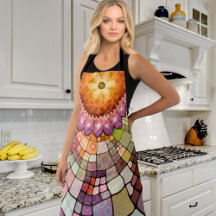 Aprón de diseño mosaico abstracto colorido