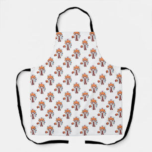 Delantal Apron de enfermeras pandas rojas