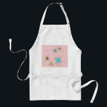 Delantal Apron de estrenos atómicos de icono rosa<br><div class="desc">Este patrón de Apron de estrenos atómicos de Icónica Rosa presenta estallidos atómicos icónicos. ¡Así es! La antigua escuela, el fondo de color rosa de la primera dama con especkles de oro, es el escenario perfecto para el turquesa vibrante, el apetitoso apio y los círculos kitschy de color verde pera....</div>