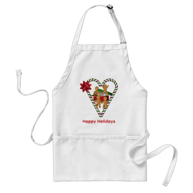 Delantal Apron de feriado de cane de los hombres de jengibr (Frente)