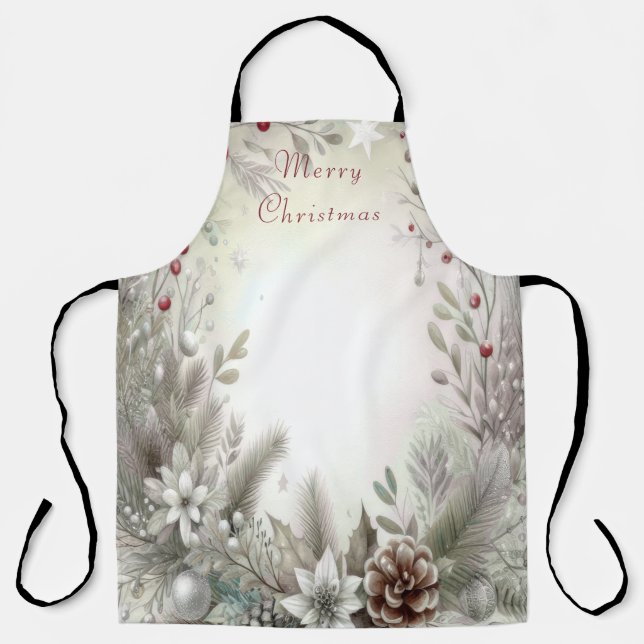 Delantal Apron de feriado de invierno para navidades (Anverso)