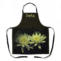 Aprón de flores tropicales personalizado