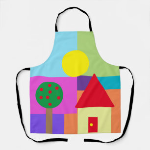 Delantal Apron de formas coloridas para profesores de arte