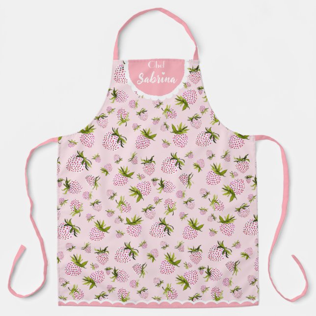 Delantal Apron de fresa personalizado - Regalo de cocina du (Anverso)