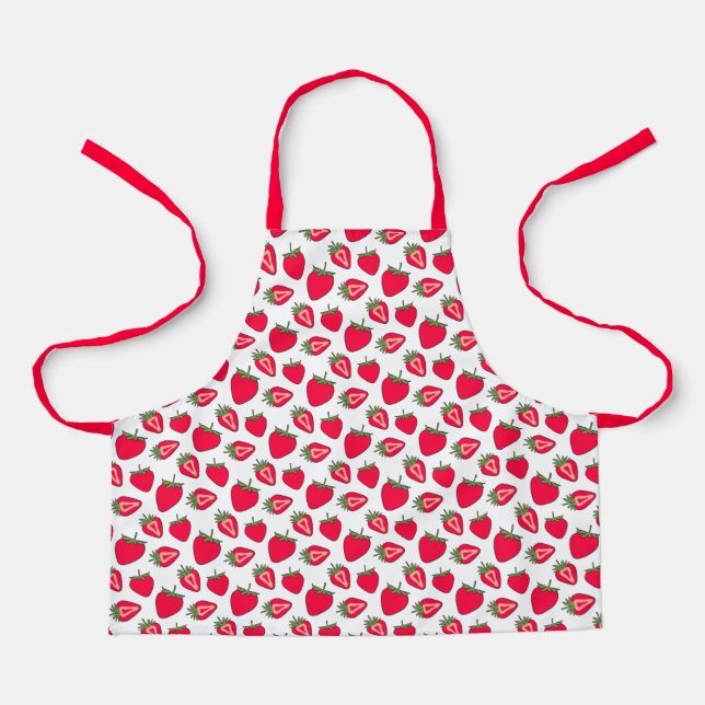 Delantal Apron de fresas de Montessori para niños (Anverso)