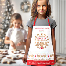 Apron de galletas con Navidades rojos