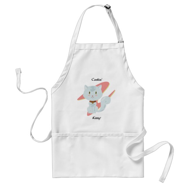 Delantal Apron de gato blanco (Frente)