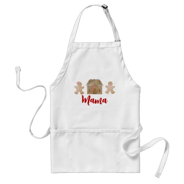 Delantal Apron de Gingerbread para Mujeres, Apron Adulto (Frente)