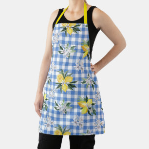 Delantal Apron de Gingham de Lemon y Blue para Verano