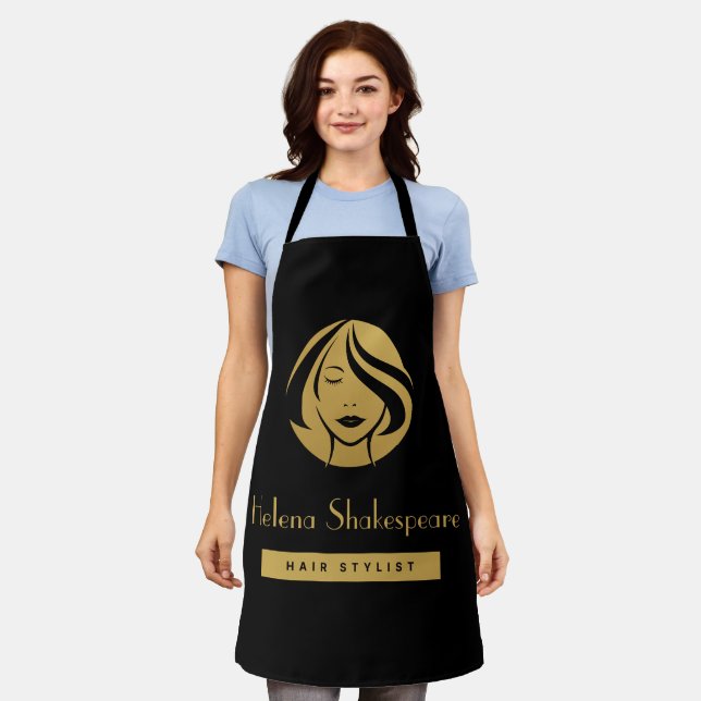 Delantal Apron de Hair Stylist. Editable (Gastado)