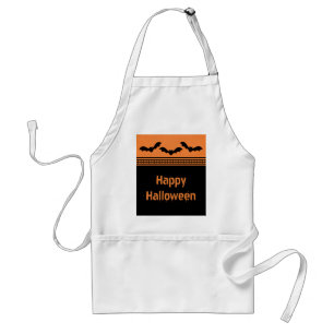 Delantal Apron de Halloween con Batty Gone, Naranja