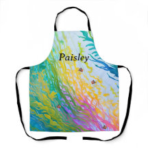 Apron de hierba del mar colorido con peces de Paya