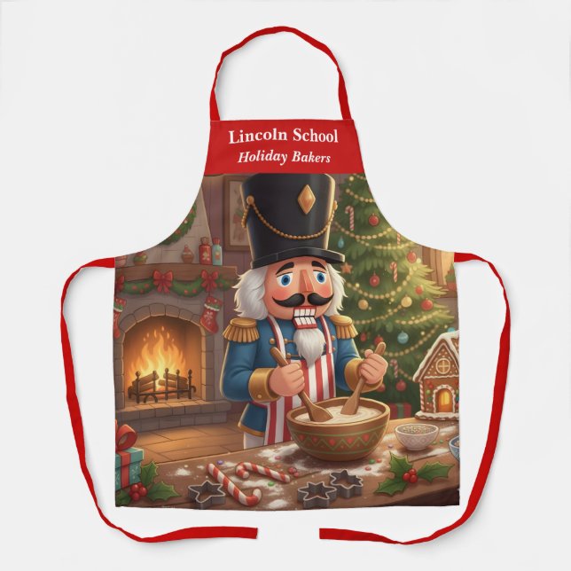 Delantal Apron de horneado de vacaciones de nutcracker (Anverso)