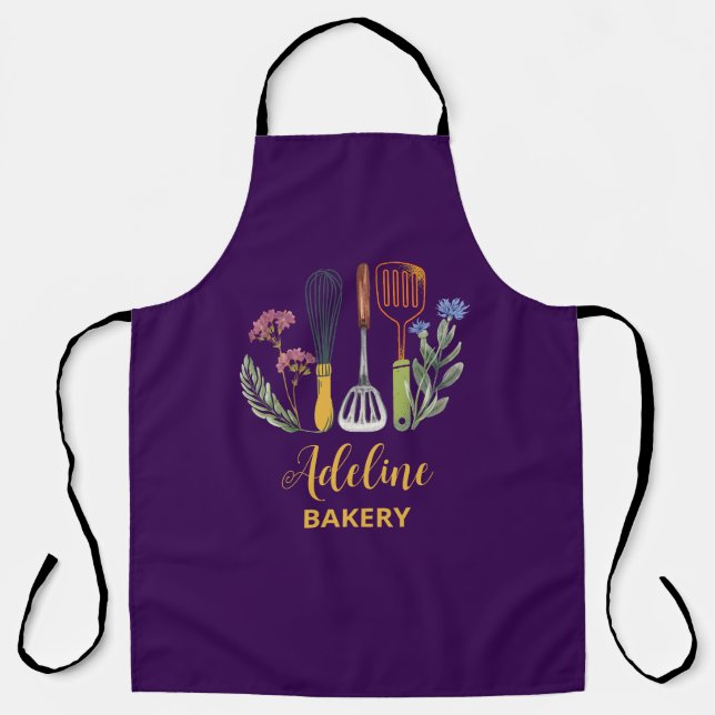 Delantal Apron de horneado personalizado para mujeres y hom (Anverso)