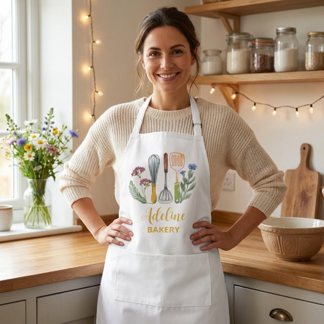 Delantal Apron de horneado personalizado para mujeres y hom (Personalized Baking Apron for Women & Men)