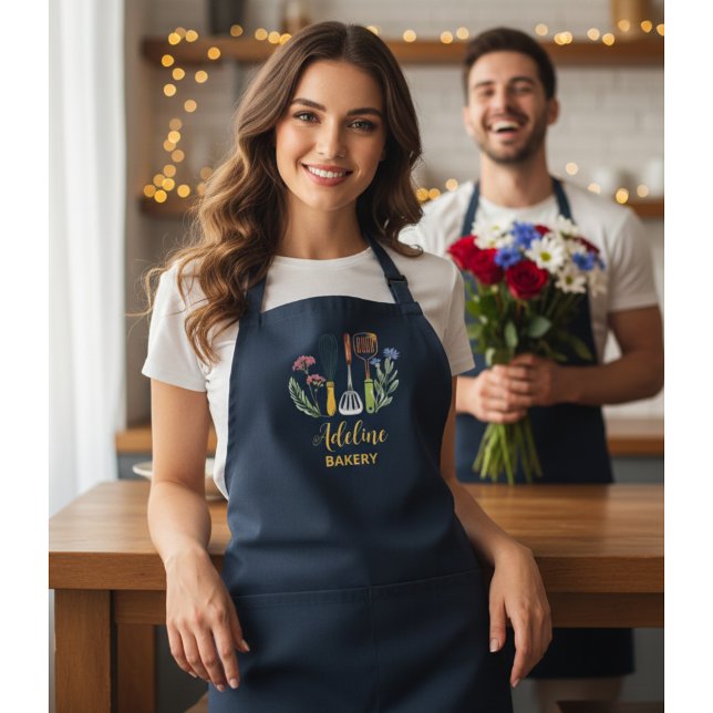 Delantal Apron de horneado personalizado para mujeres y hom (Personalized Baking Apron for Women & Men)