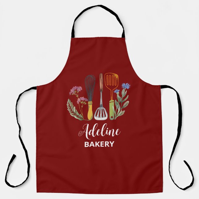 Delantal Apron de horneado personalizado para mujeres y hom (Anverso)