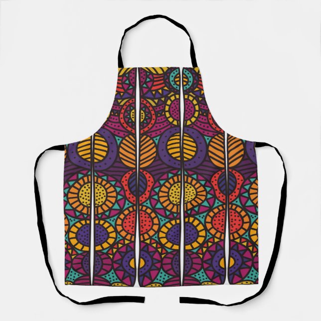 Delantal Apron de impresión africano (Anverso)
