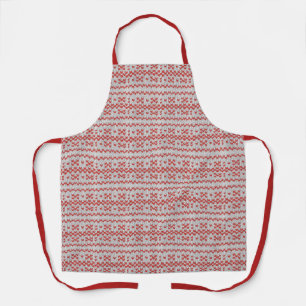 Delantal Apron de impresión completa de RED NORDIC KNIT
