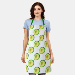 Delantal Apron de impresión de aguacates Green Fiesta todo 