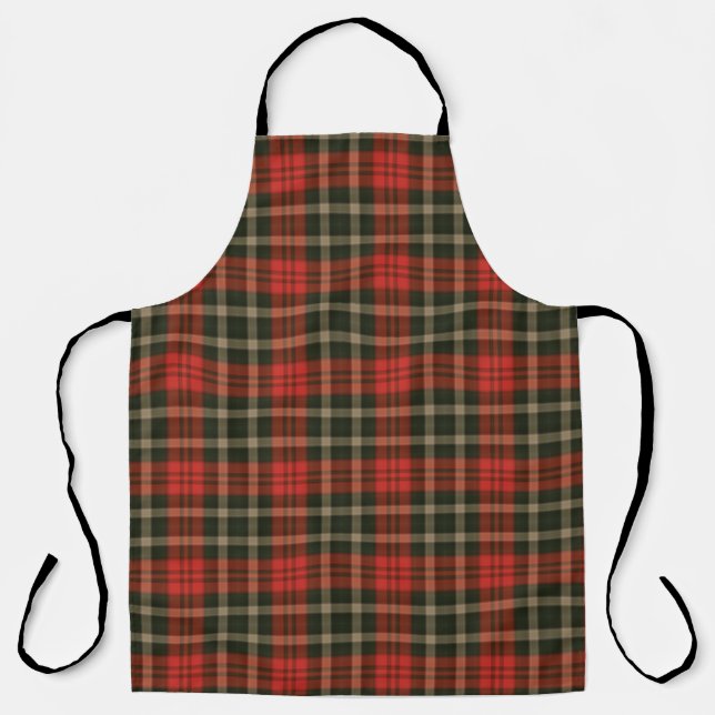 Delantal Apron de impresión de Allover de Red Plaid (Anverso)
