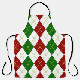 Delantal Apron de impresión de Argyle Allover de vacaciones