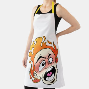 Delantal Apron de impresión de cabeza de fuego todoterreno