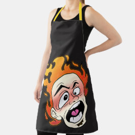 Delantal Apron de impresión de cabeza de fuego todoterreno