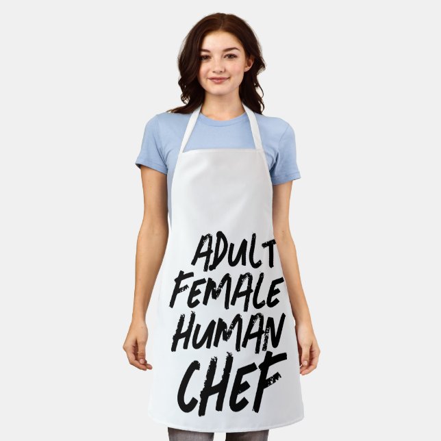 Delantal Aprón de impresión de CHEF HUMANA ADULTO (Gastado)