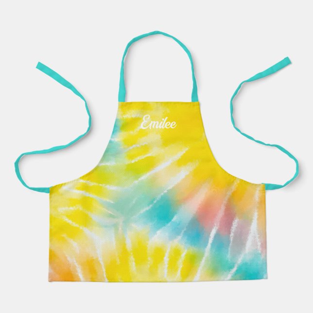 Delantal Aprón de impresión de color de agua personalizado  (Anverso)