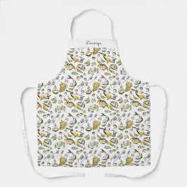 Delantal Apron de impresión de dibujos de alimentos moderno