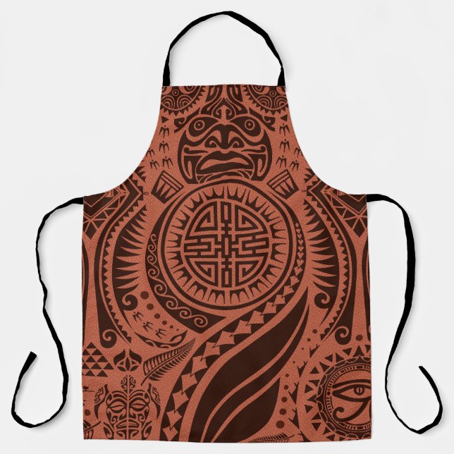 Delantal Apron de impresión de diseño tribal integral (Anverso)