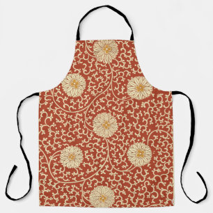 Delantal Apron de impresión de flores rojas en todo el mund