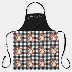 Delantal Apron de impresión de Ginger Cat personalizado de 