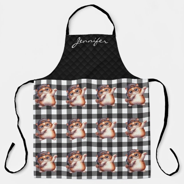 Delantal Apron de impresión de Ginger Cat personalizado de  (Anverso)