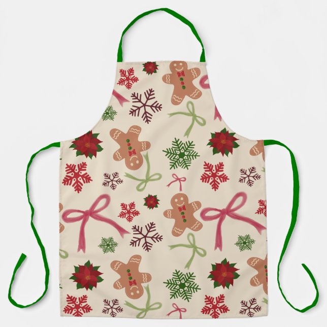 Delantal Apron de impresión de Gingerbread Bliss All-Over (Anverso)