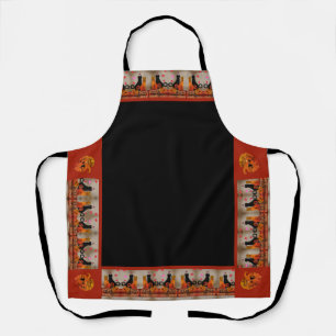 Delantal Apron de impresión de Halloween Kitty Cats All-Ove