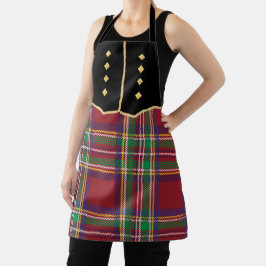Delantal Apron de impresión de Kilt