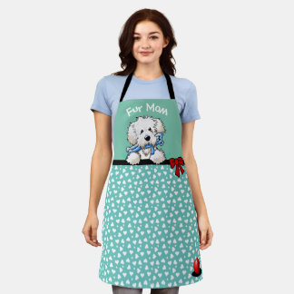 Delantal Apron de impresión de KiniArt Doodle Mom