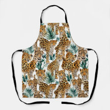 Apron de impresión de leopardo elegante - Moda y d