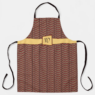 Delantal Apron de impresión de leopardo Print Chevron todo 