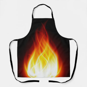 Delantal Apron de impresión de llamas brillantes