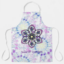 Aprón de impresión de Mandala todo sobre primavera